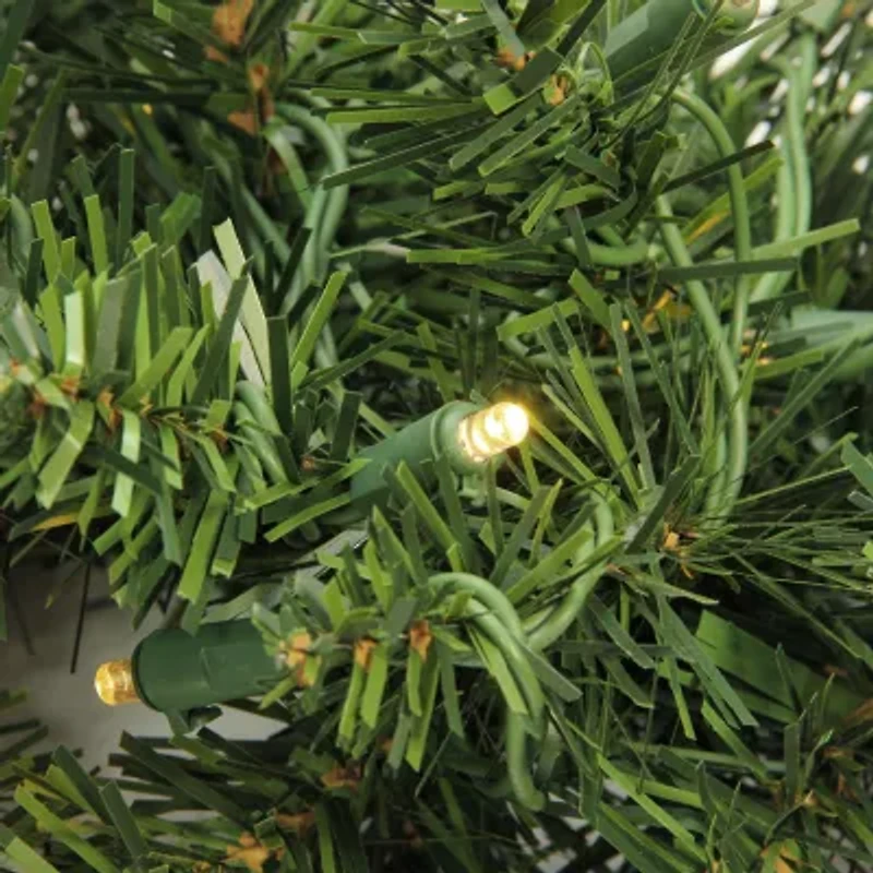 Pre-Lit Buffalo Fir Commercial Artificial Christmas Wreath - 72-Inch  White Lights