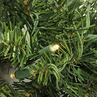 Pre-Lit Buffalo Fir Commercial Artificial Christmas Wreath - 72-Inch  White Lights