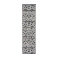 Safavieh Courtyard Collection Easton Geometric Indoor/Outdoor Runner Rug