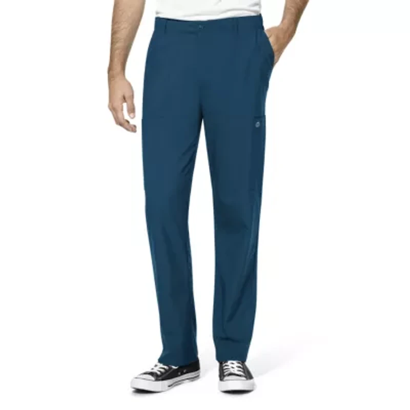 Wink® W123 Flat Front Cargo Pocket Mens Big and Tall Moisture Wicking Wrinkle Resistant Quick Dry Scrub Pant
