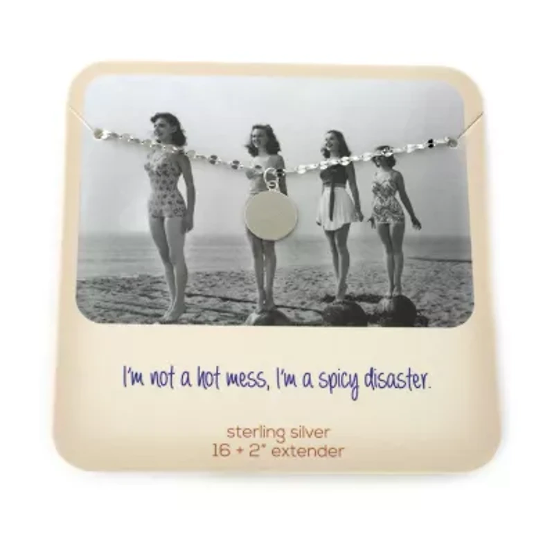 Silver Treasures Womens Sterling Silver 16 Inch Pendant Necklace