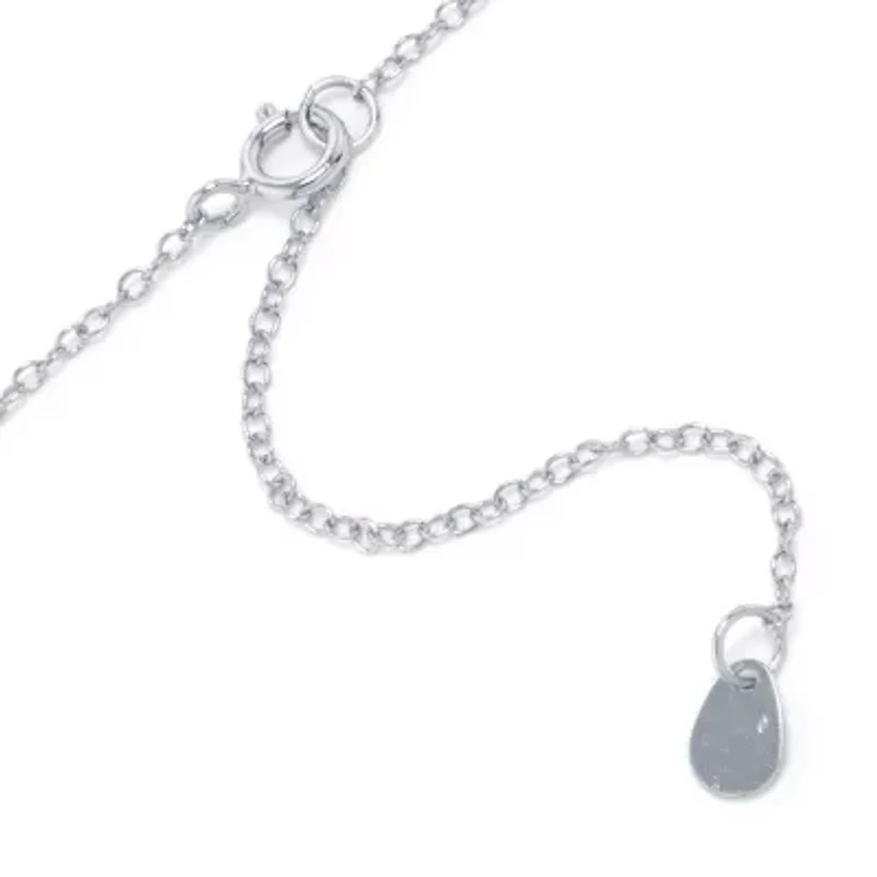 Silver Treasures Sterling Silver 16 Inch Cable Heart Pendant Necklace