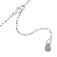 Silver Treasures Sterling Silver 16 Inch Cable Heart Pendant Necklace