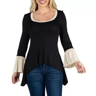 24/7 Comfort Apparel High Low Tunic Top