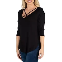 24/7 Comfort Apparel V-Neck Tunic Top