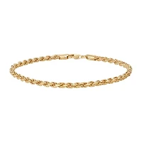 Mens 14K Gold Over Silver Solid 8 1/2 Inch Link Bracelet