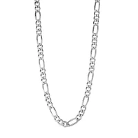 Mens Sterling Silver Inch Figaro Chain Necklace