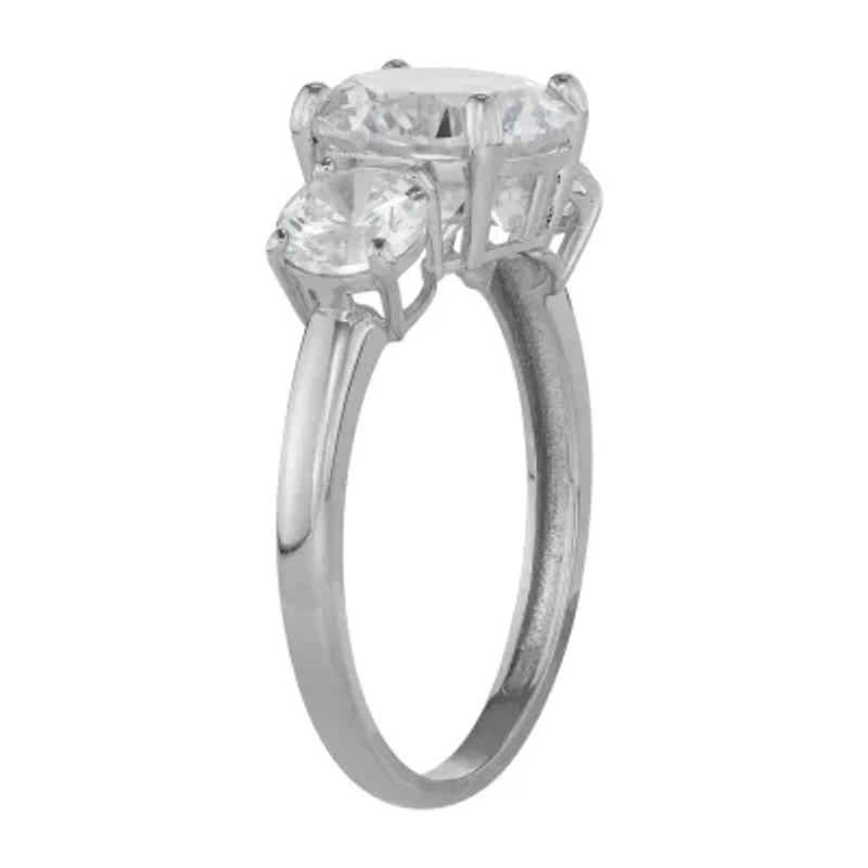 Womens 6 CT. T.W. Cubic Zirconia 10K White Gold Engagement Ring