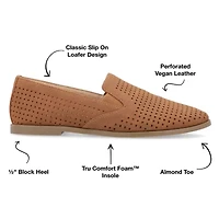 Journee Collection Lucie Womens Round Closed Toe Loafers