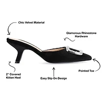 Journee Collection Rishie Womens Pointed Kitten Heel Pumps