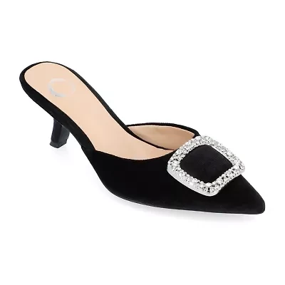 Journee Collection Rishie Womens Pointed Kitten Heel Pumps