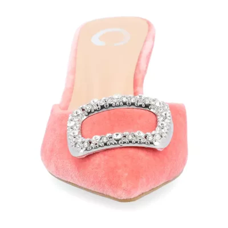 Journee Collection Rishie Womens Pointed Kitten Heel Pumps