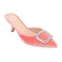 Journee Collection Rishie Womens Pointed Kitten Heel Pumps