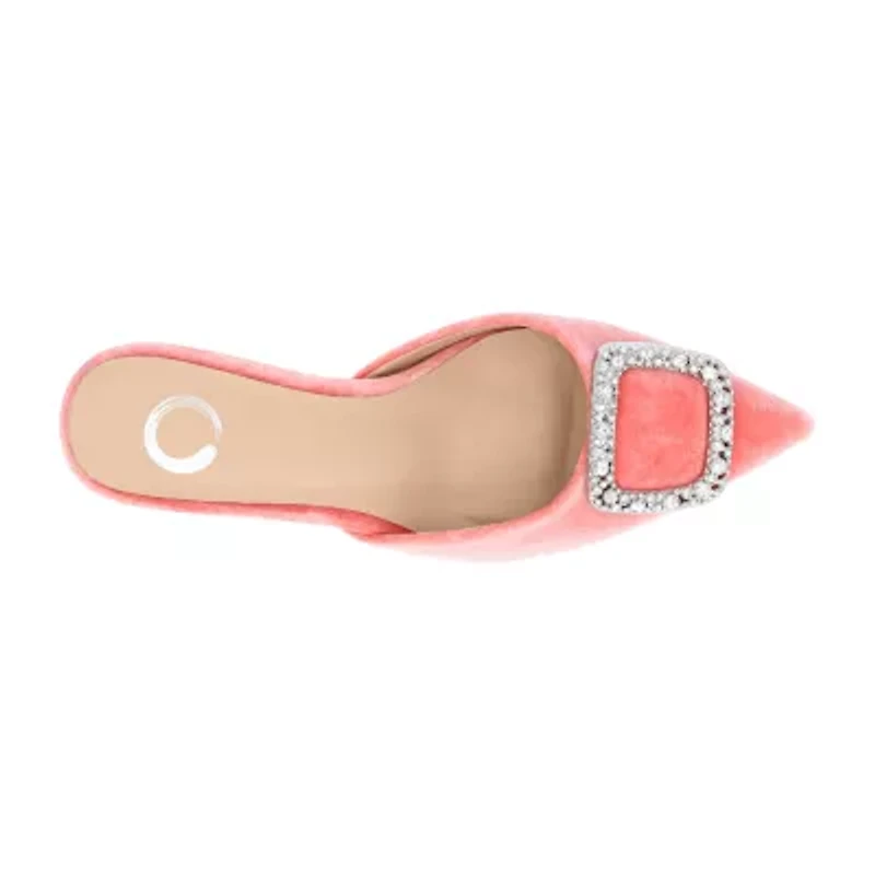 Journee Collection Rishie Womens Pointed Kitten Heel Pumps