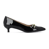 Journee Collection Rumi Womens Pointed Closed Toe Kitten Heel Pumps