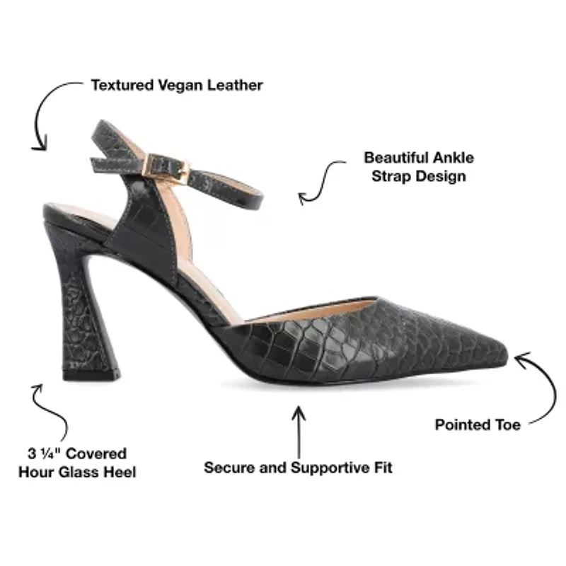 Journee Collection Nixey Womens Pointed Stiletto Heel Pumps