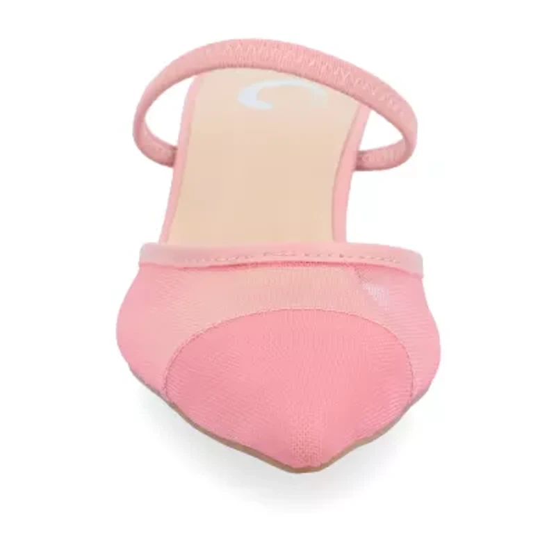 Journee Collection Allana Womens Pointed Closed Toe Kitten Heel Pumps