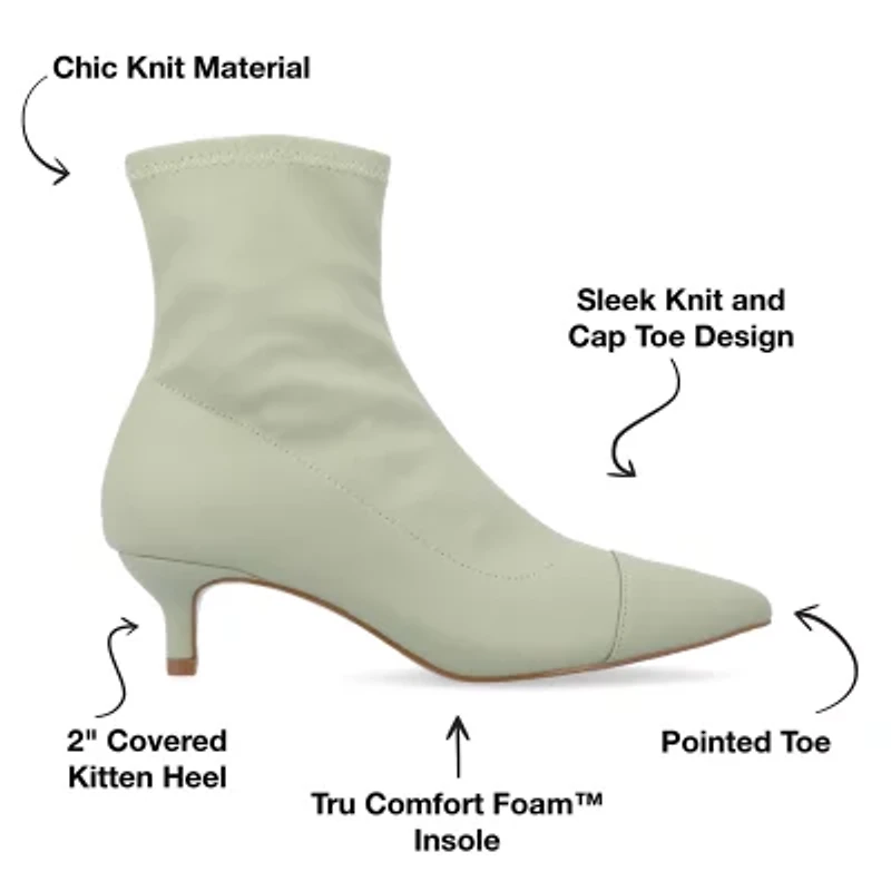 Journee Collection Womens Jadde Kitten Heel Booties