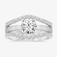 Womens 1/ CT. T.W. Natural White Diamond 14K Gold Ring Guard