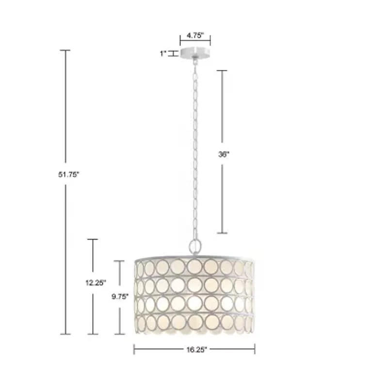 Hampton Hill Abbot 4 Light Drum Shaped Chandelier