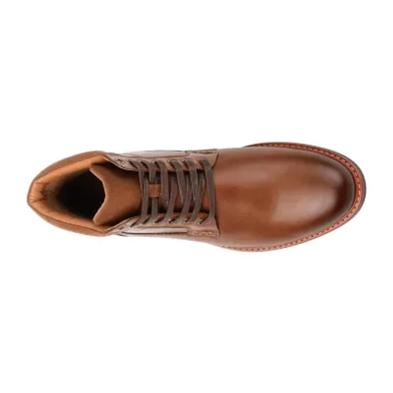 Vance Co Mens Reeves Stacked Heel Lace-Up Boots