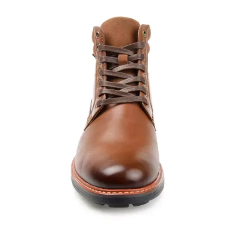 Vance Co Mens Reeves Stacked Heel Lace-Up Boots
