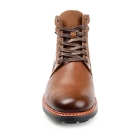 Vance Co Mens Reeves Stacked Heel Lace-Up Boots