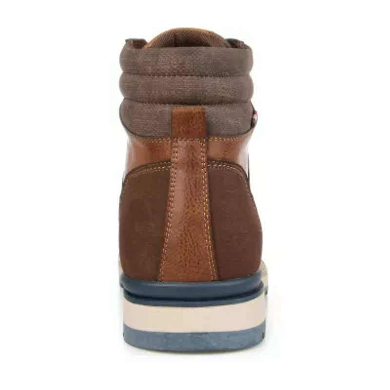 Vance Co Mens Zane Flat Heel Lace-Up Boots