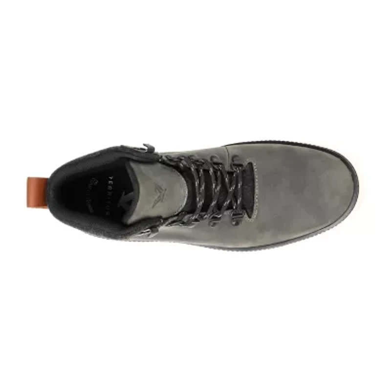 Territory Mens Drifter Block Heel Lace-Up Boots