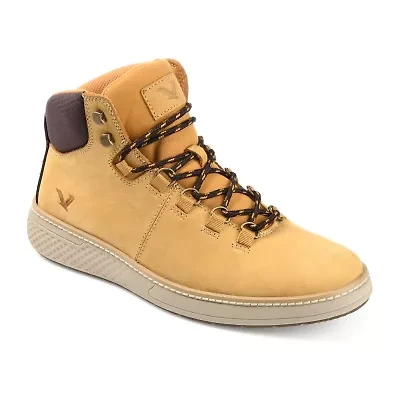 Territory Mens Compass Flat Heel Lace-Up Boots