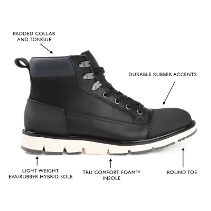 Territory Mens Titantwo Flat Heel Lace-Up Boots