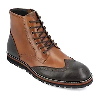 Thomas And Vine Mens Elijah Flat Heel Lace Up Boots
