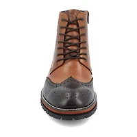 Thomas And Vine Mens Elijah Flat Heel Lace Up Boots