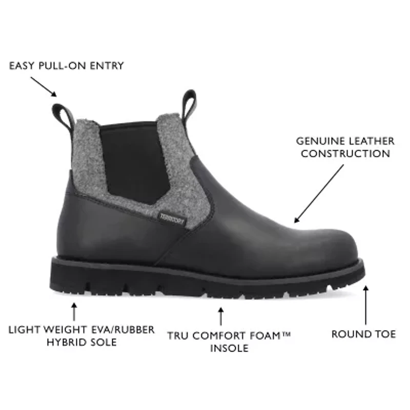 Territory Mens Canyonlands Flat Heel Chelsea Boots