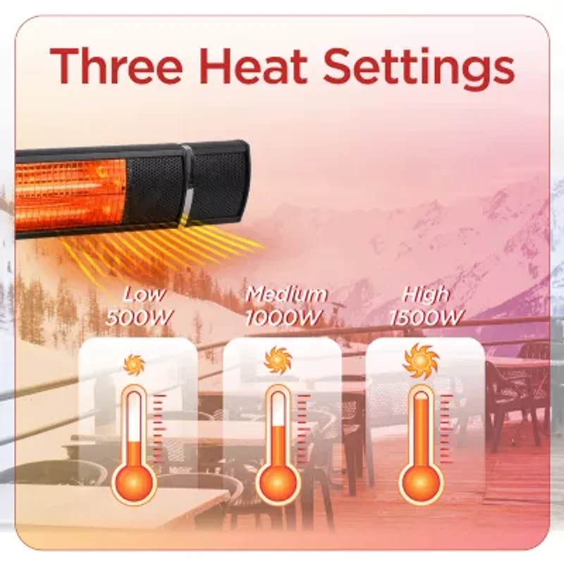 BLACK+DECKER Wall Mounted Patio Heater for Outdoors