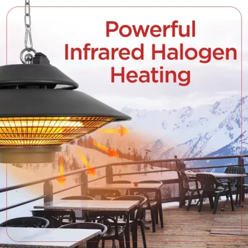 BLACK+DECKER Patio Electric Heater for Ceiling Heater for Outside with Remote Control