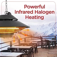 BLACK+DECKER Patio Electric Heater for Ceiling Heater for Outside with Remote Control