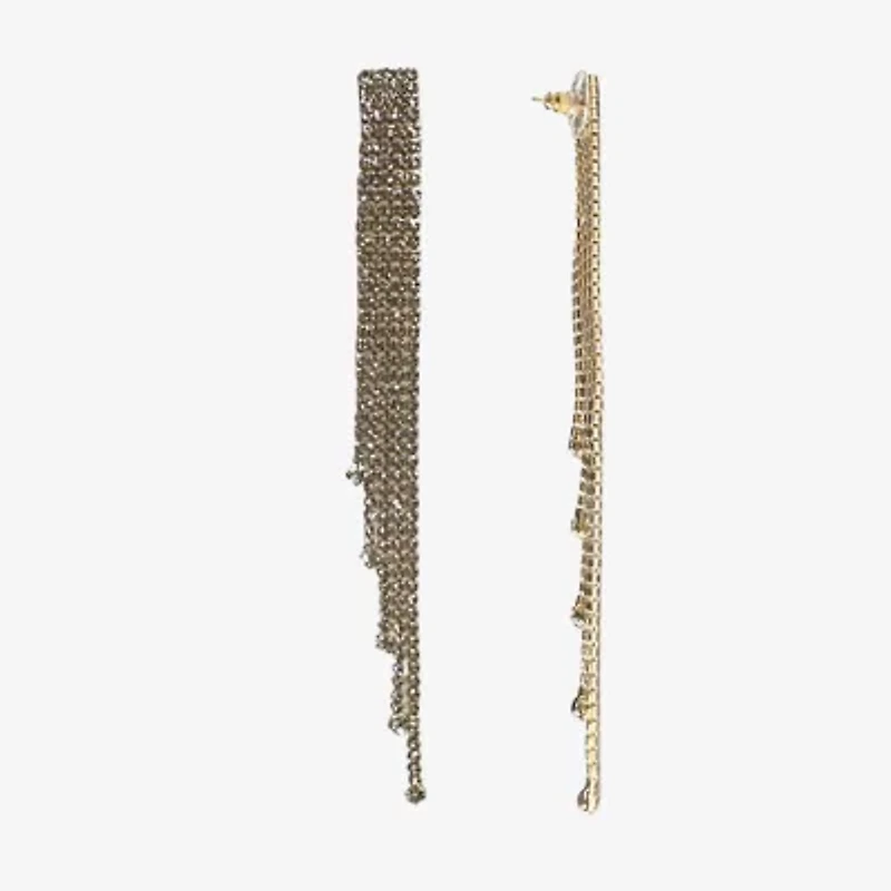 Bijoux Bar Gold Tone Womens Red Drop Earrings
