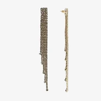 Bijoux Bar Gold Tone Womens Red Drop Earrings