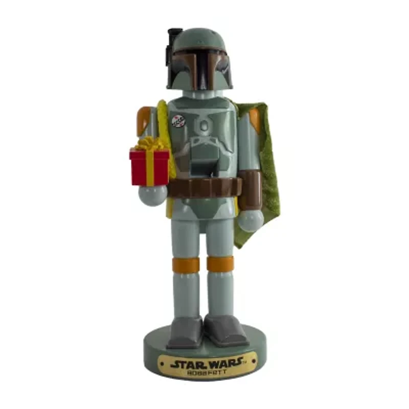 Kurt Adler 10-Inch Star Wars Boba Fett With Present Nutcracker