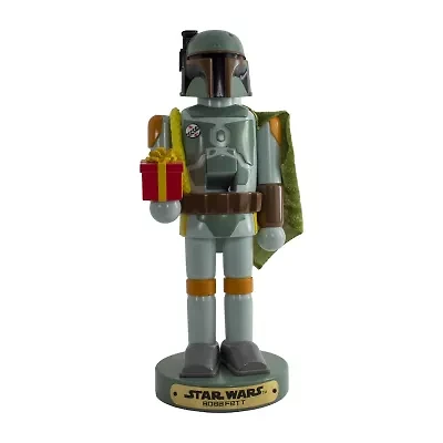 Kurt Adler 10-Inch Star Wars Boba Fett With Present Nutcracker