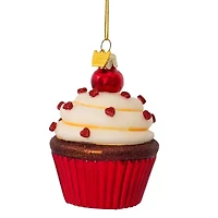 Kurt Adler Noble Gems™ Cupcake Glass 3-pc. Christmas Ornament