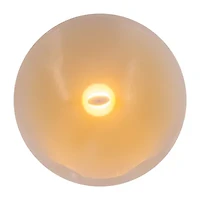 Kurt Adler 7" Fibroptic Led Santa Wax Candle Lighted Christmas Tabletop Decor