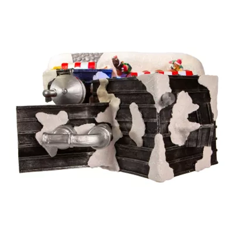 Kurt Adler 10.63" Chocolate Factory Lighted Plays Music Christmas Tabletop Decor