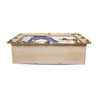 Kurt Adler 7.48" Village Scene Frame Lighted Plays Music Christmas Tabletop Decor