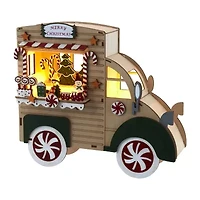 Kurt Adler 10" Gingerbread Truck Lighted Christmas Tabletop Decor