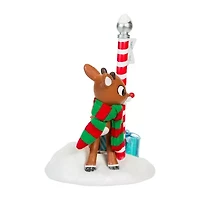 Kurt Adler Fabriche Rudlph North Pole Christmas Tabletop Decor