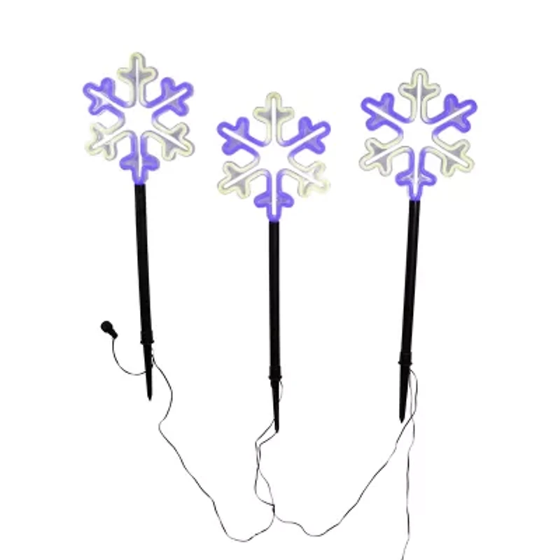 Kurt Adler 26" Led Snowflake Set Christmas Yard Art
