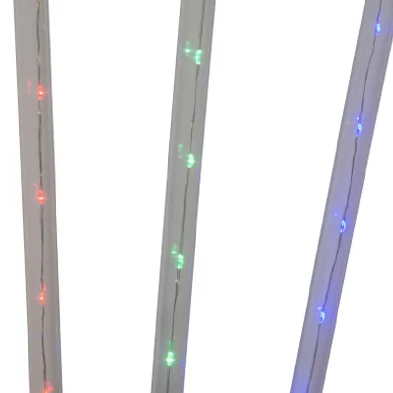 Kurt Adler Set Of 3 27.2" Led Facet Stakes Christmas Yard Art