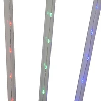 Kurt Adler Set Of 3 27.2" Led Facet Stakes Christmas Yard Art